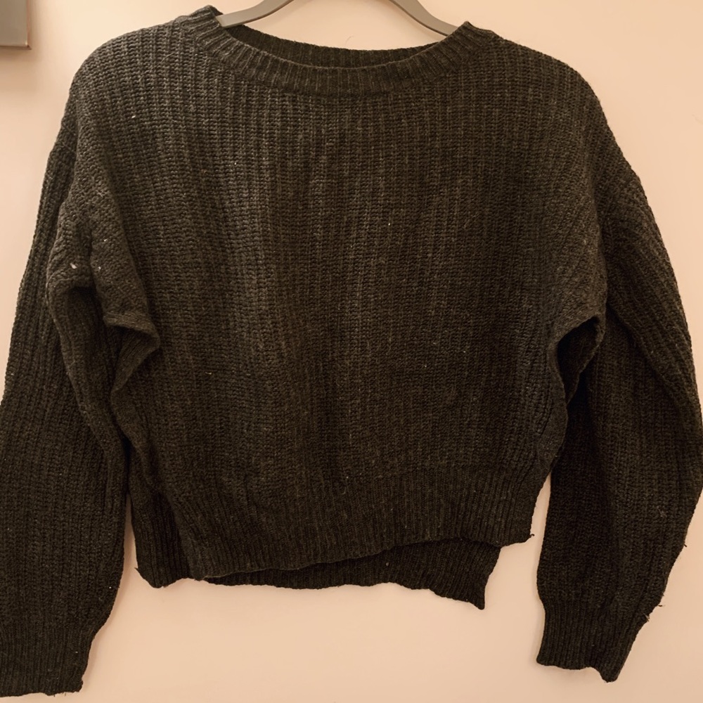 Small Grey Sweater with Open Sides